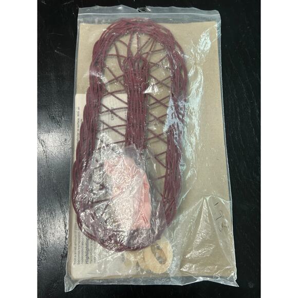 VTG Crafts- unopened- wooden cottage core 70s - unopened kit rattan mat kit pink - Picture 5 of 6